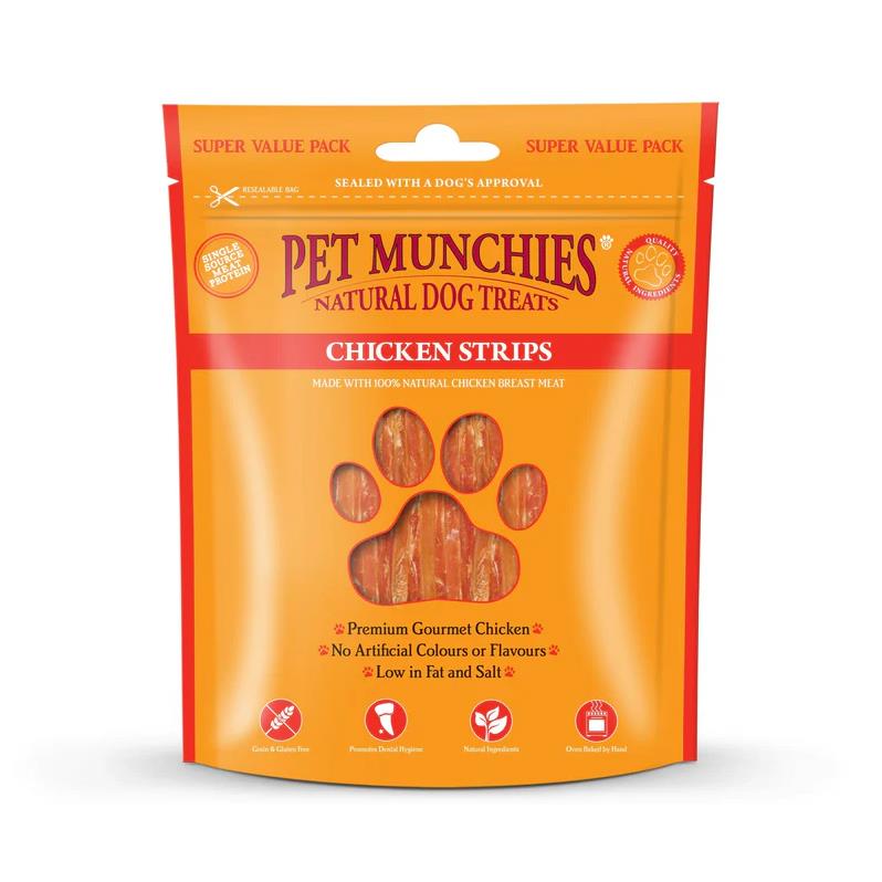 Pet Munchies Natural Dog Treats Chicken Strips 320g