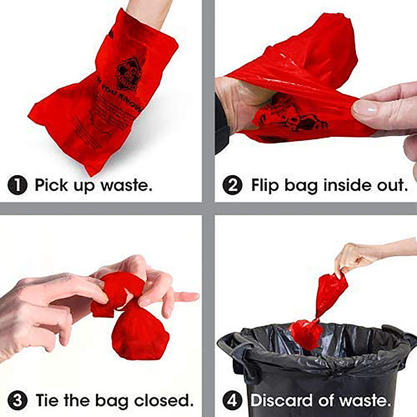 Bags On Board Berry Scented Poop Bags Red/Purple 10 Rolls x 14 Bags (140 bags)