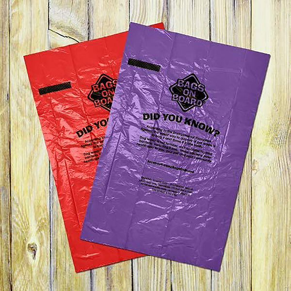 Bags On Board Berry Scented Poop Bags Red/Purple 10 Rolls x 14 Bags (140 bags)