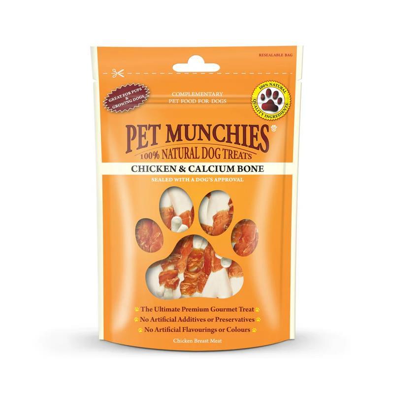 Pet Munchies Natural Dog Treats Chicken & Calcium Bone 100g