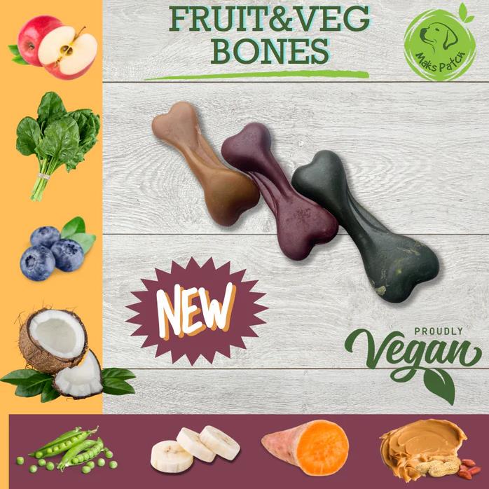 Maks Patch Fruit & Veg Bone Veggie Dog Treat Small 7cm