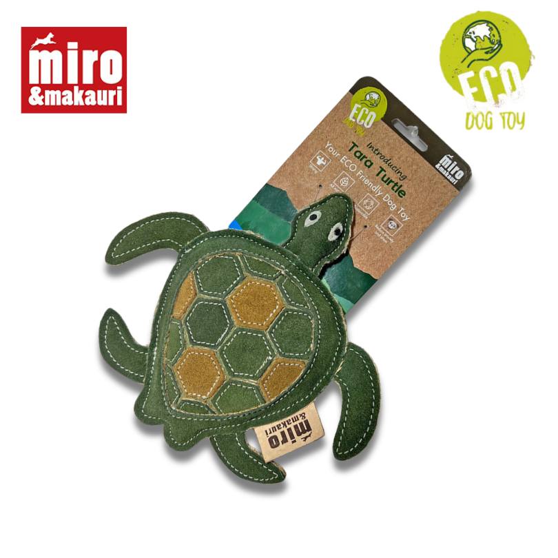 Miro & Makauri Tara Turtle Eco Friendly Leather Silent/No Squeaker Dog Toy