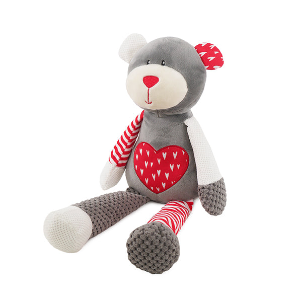 Cupid & Comet Festive Teddy Bear Plush Dog Toy