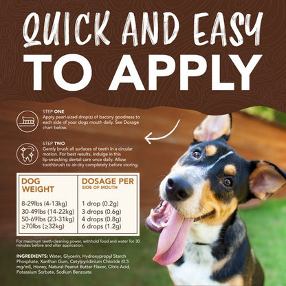 Enticers Teeth Cleaning Gel and Toothbrush for Dogs Peanut Butter 59ml