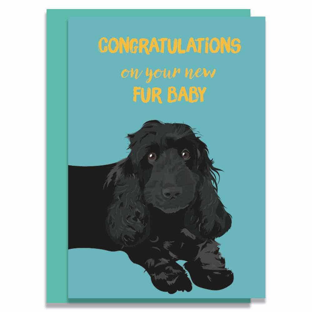 Lorna Syson New Fur Baby Dog Greeting Card
