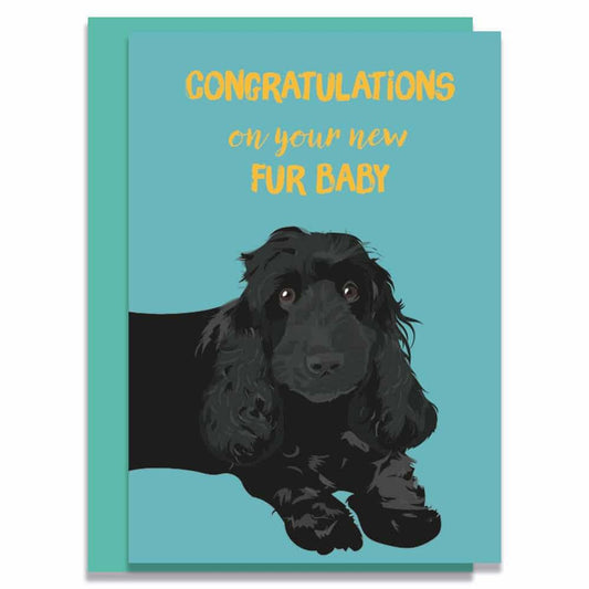 Lorna Syson New Fur Baby Dog Greeting Card