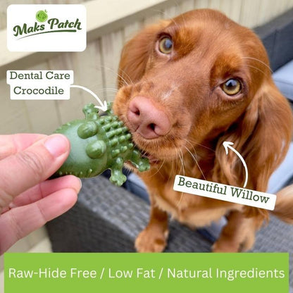 Maks Patch Dental Care Croc Bites Crocodile Veggie Dog Treat Medium