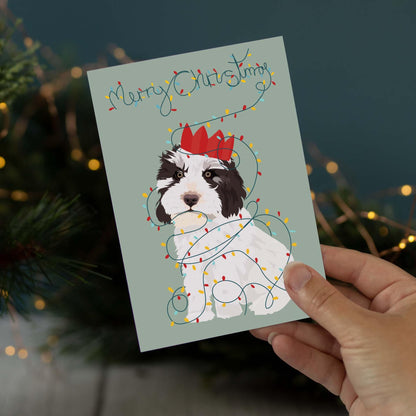 Lorna Syson Chester the Cockapoo Puppy Dog Christmas Card