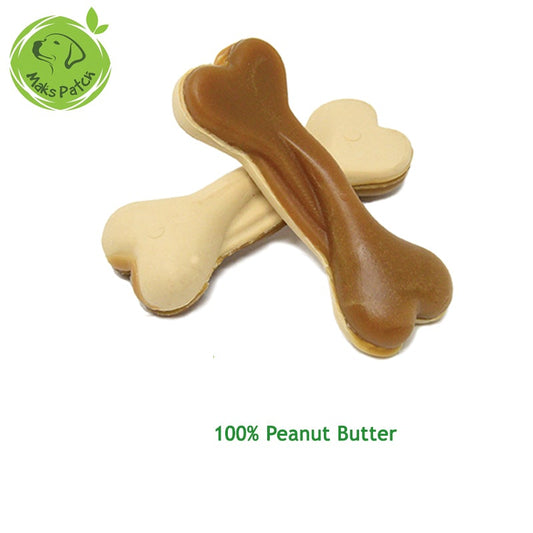 Maks Patch Peanut Butter Dual Bone Veggie Dog Treat