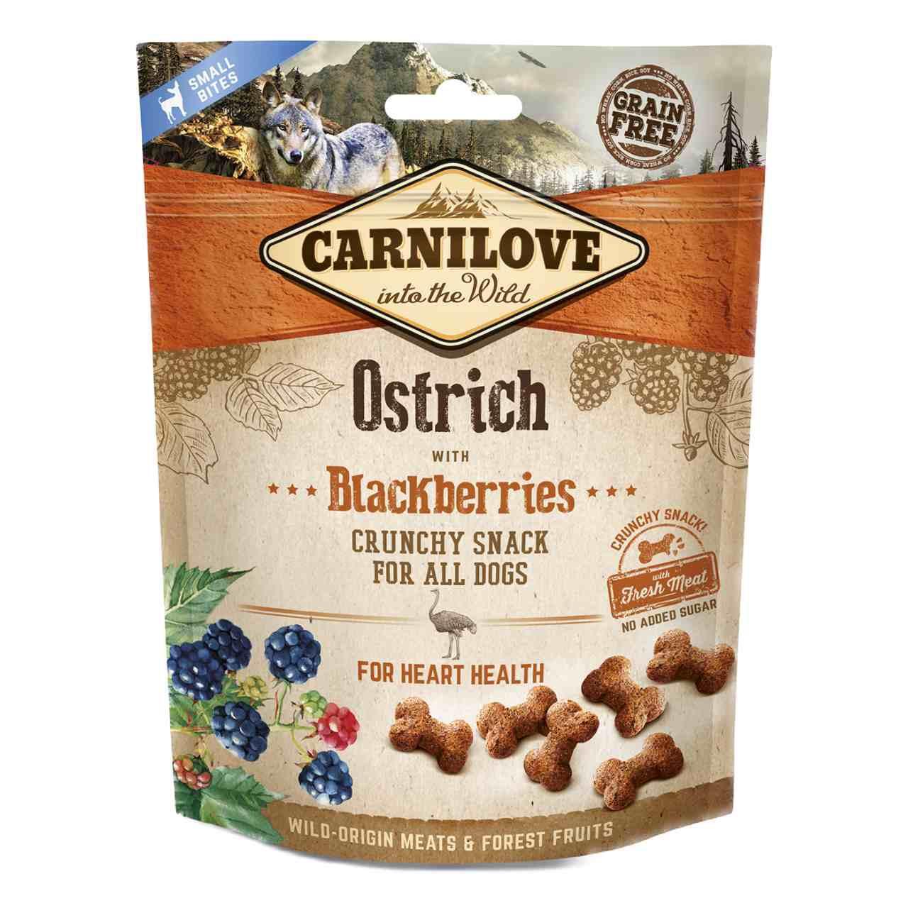 Ostrich Crunchy Snacks - Grain & Potato Free - Small Breed Dog Treats 200g