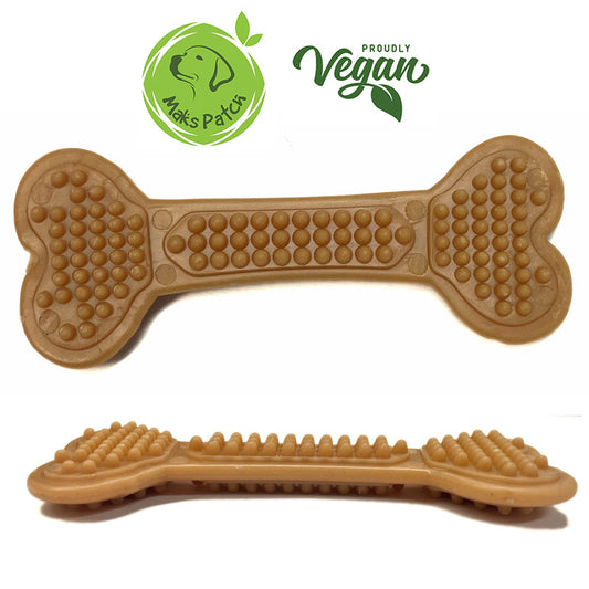 Maks Patch BumpiBone Peanut Butter & Banana Dental Bone Veggie Dog Treat 15cm