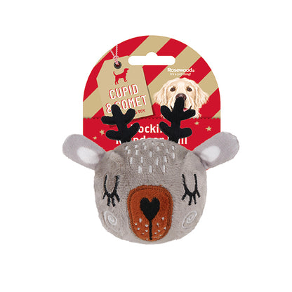 Cupid & Comet Rocking Reindeer Fun Festive Tennis Ball Dog Toy