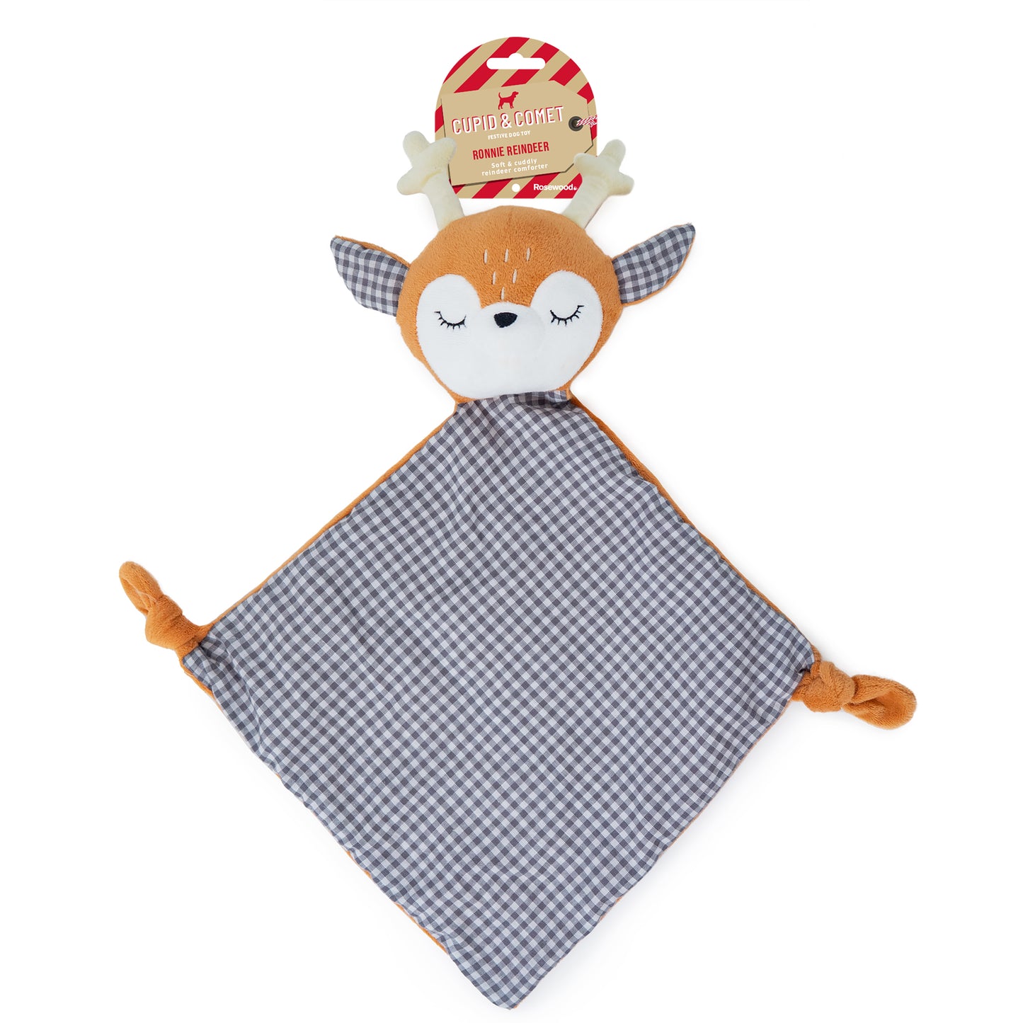 Cupid & Comet Ronnie Reindeer Comforter Dog Toy